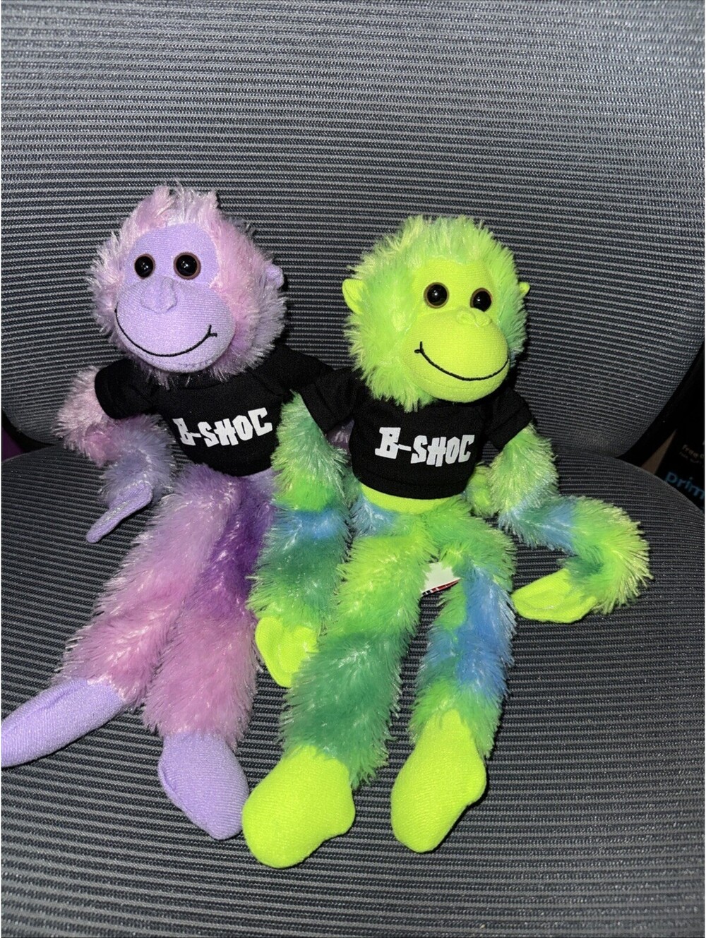 2 B-Shoc Monkeys- Purple And Green